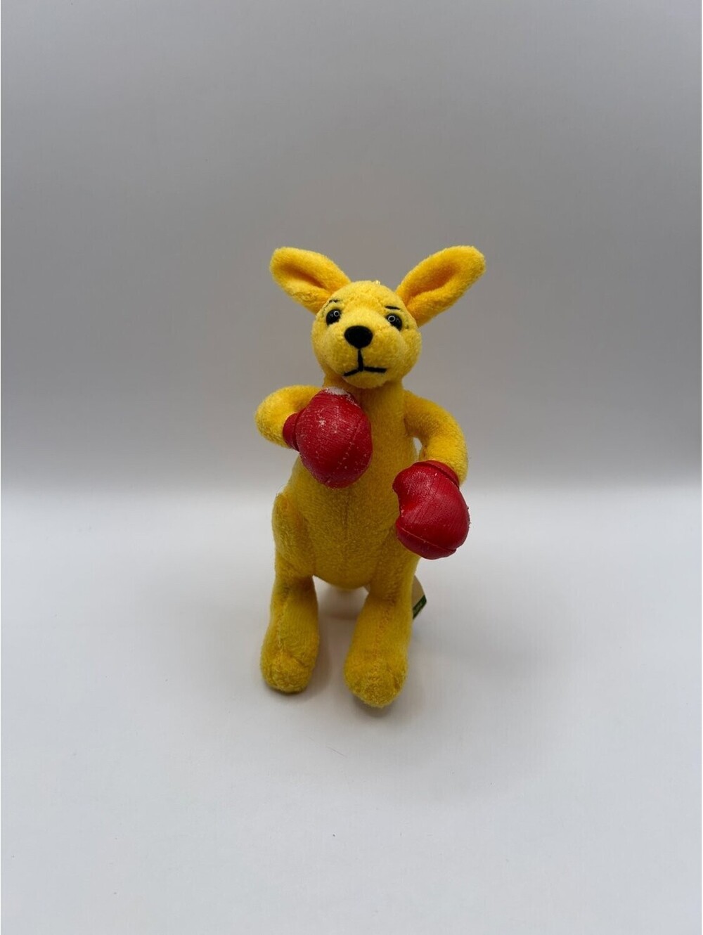 Windmill Toys the Boxing Kangaroo Plush Backpack Clip Keychain S Yellow Clip-on